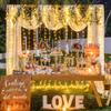 JMEXSUSS 600 LED Curtain Lights Outdoor, 9.5ft x 19.6ft Window Hanging Lights with Remote, Plug in, 8 Modes, Indoor String Lights for Bedroom, Wall, Xmas, Party, Backdrop, Wedding Decor, Warm White view 4