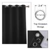 KEQIAOSUOCAI Black Blackout Curtains 120 Inches Long for Living Room - Room Darkening Thermal Insulated Grommet Extra Long Curtains Drapes for Bedroom, 2 Panels, Black, 52W x 120L view 3
