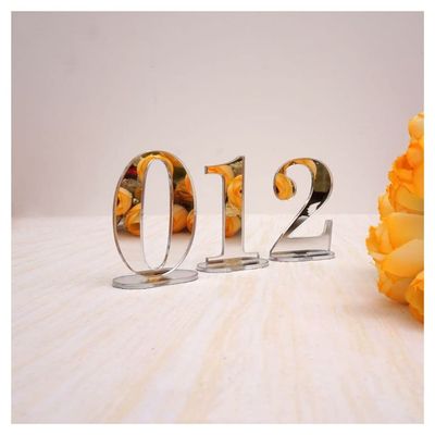 GBNHGYP Numbers 1-10/1-20 Pedestal Table Number Set, Wedding Birthday Party Table Cards, Wedding Decor Number Holder (Color : Gold -Number 1-20, Size : 15cm Height)