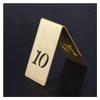GBNHGYP 1pcs Double Sided Digital Brass Table Number, Restaurant Bar Party Table Decoration, Wedding Metal Table Number Seat Card Direction Sign (Color : Number 10) view 1
