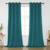 KEQIAOSUOCAI Teal Curtains 120 Inches Long for Living Room - Room Darkening Thermal Insulated Grommet Extra Long Curtains Drapes for Bedroom, 2 Panels, Teal, 52W x 120L view 1