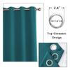 KEQIAOSUOCAI Teal Curtains 120 Inches Long for Living Room - Room Darkening Thermal Insulated Grommet Extra Long Curtains Drapes for Bedroom, 2 Panels, Teal, 52W x 120L view 3