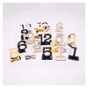 GBNHGYP 1-10/1-20 Acrylic Wooden Number Holder Table Position Card, Double Sided Visible Number Sign Wedding Party Decorations (Color : Gold, Shape : 1-10) view 2
