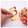 GBNHGYP 1-10/1-20 Acrylic Wooden Number Holder Table Position Card, Double Sided Visible Number Sign Wedding Party Decorations (Color : Gold, Shape : 1-10) view 3