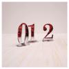 GBNHGYP Numbers 1-10/1-20 Pedestal Table Number Set, Wedding Birthday Party Table Cards, Wedding Decor Number Holder (Color : Silver-Number 1-20, Size : 8cm Height) view 2