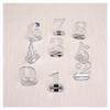 GBNHGYP Numbers 1-10/1-20 Pedestal Table Number Set, Wedding Birthday Party Table Cards, Wedding Decor Number Holder (Color : Silver-Number 1-20, Size : 8cm Height) view 3