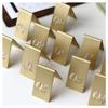 GBNHGYP 1pcs Double Sided Digital Brass Table Number, Restaurant Bar Party Table Decoration, Wedding Metal Table Number Seat Card Direction Sign (Color : Number 8) view 2