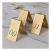 GBNHGYP 1pcs Double Sided Digital Brass Table Number, Restaurant Bar Party Table Decoration, Wedding Metal Table Number Seat Card Direction Sign (Color : Number 8) view 3
