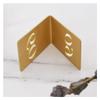 GBNHGYP 1pcs Double Sided Digital Brass Table Number, Restaurant Bar Party Table Decoration, Wedding Metal Table Number Seat Card Direction Sign (Color : Number 8) view 4