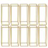 10pcs Metal Flower Floor Vase Column Flower Stand Geometric Centerpieces Vase for Tables, 23.6in Tall Gold Flower Holder for Home Party Wedding Decorations, Rectangular Flower Display Rack view 1