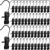 100 Pieces Boot Hangers for Closet Laundry Hooks Hanging Clips Boot Hangers Holder Travel Home Space Saving for Clothes Hats Towels Single Organizer Clamps(Electrophoresis Black) view 1