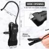 100 Pieces Boot Hangers for Closet Laundry Hooks Hanging Clips Boot Hangers Holder Travel Home Space Saving for Clothes Hats Towels Single Organizer Clamps(Electrophoresis Black) view 3