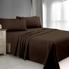 RV Short King Size Sheet Set-4 Piece Premium Sheet Set fits mattress upto 18 Inch Deep Pocket Fitted Sheets-1800 Ultra-Soft Microfiber RV Short King 72 x 75 Sheets Sets-Wrinkle Free Chocolate Sheets view 1