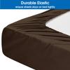RV Short King Size Sheet Set-4 Piece Premium Sheet Set fits mattress upto 18 Inch Deep Pocket Fitted Sheets-1800 Ultra-Soft Microfiber RV Short King 72 x 75 Sheets Sets-Wrinkle Free Chocolate Sheets view 4