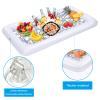 4 Pack Inflatable Ice Serving Bar Pool Party Buffet Drink Cooler Floating Ice Tray Food Drink Containers for Summer Parties with Inflatorce view 3