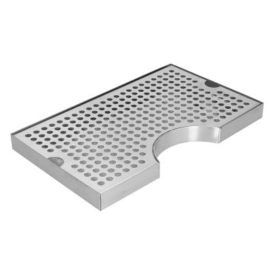 Beer Drip Tray, 12"x 7" Stainless Steel Surface Mount Kegerator Draft Beer Tray for Home Bar, Premium Metal Beer Tower Drip Pan without Bottom Drain Hole