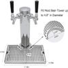 Beer Drip Tray, 12"x 7" Stainless Steel Surface Mount Kegerator Draft Beer Tray for Home Bar, Premium Metal Beer Tower Drip Pan without Bottom Drain Hole view 2