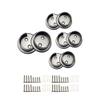QCAA Heavy Duty Solid Metal Closet Rod Socket Set, 1-3/8'', Satin Nickel, 4 pair, Made In Taiwan view 1
