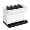 YOHOM Kitchen Sponge Brush Holder for Sink Black Dish Sponge Caddy Countertop Organizer Plastic Scrub Brush Holder with Dividers view 1