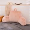 A Nice Night Faux Fur Reading Pillow Bed Wedge Large Adult Children Backrest with Arms Back Support for Sitting Up in Bed/Couch for Bedrest,Pink view 1