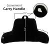 A Nice Night Faux Fur Reading Pillow Bed Wedge Large Adult Children Backrest with Arms Back Support for Sitting Up in Bed/Couch for Bedrest,Black view 2