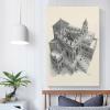 18 Famous Prints by M.C. Escher - Ascending and Descending by Maurits Cornelis Escher Canvas Art Poster and Wall Art Picture Print Modern Family Bedroom Decor Posters 24x36inch(60x90cm) view 4