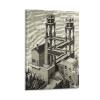 18 Famous Prints by M.C. Escher - Waterfall (Waterval) by Maurits Cornelis Escher Poster Decorative Painting Canvas Wall Art Living Room Posters Bedroom Painting 24x36inch(60x90cm) view 1
