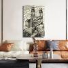 18 Famous Prints by M.C. Escher - Waterfall (Waterval) by Maurits Cornelis Escher Poster Decorative Painting Canvas Wall Art Living Room Posters Bedroom Painting 24x36inch(60x90cm) view 3