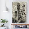 18 Famous Prints by M.C. Escher - Waterfall (Waterval) by Maurits Cornelis Escher Poster Decorative Painting Canvas Wall Art Living Room Posters Bedroom Painting 24x36inch(60x90cm) view 4