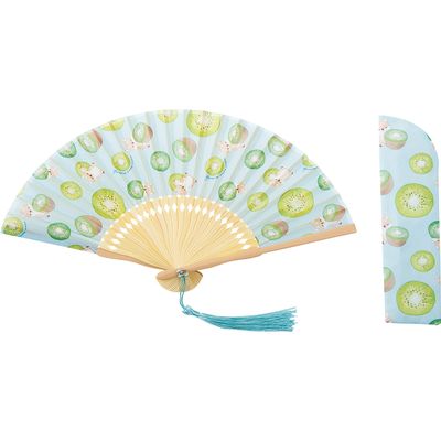 Livheart 94019-03 Mini Fan, Going Out, Cool Shiba Inu, Kotaro (Total Length: Approx. 5.9 inches (15 cm), Portable, Animal Pattern