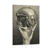 18 Famous Prints by M.C. Escher - Hand with Reflecting Sphere by Maurits Cornelis Escher Canvas Art Poster and Wall Art Picture Print Modern Family Bedroom Decor Posters 24x36inch(60x90cm) view 1