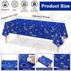 123 Pcs Western Cowboy Party Decoration Include 1 Plastic Paisley Print Tablecloth 2 Bandana Pennant Banner 60 Disposable Paper Plates 30 Cups and 30 Napkins for Western Cowboy Theme Party(Blue) view 2