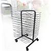Drying Rack, Back-to-Back 26-Shelf Mobile Art Drying Rack with Wire Shelves for Works of Art, Black Powder Coated Finish, Ideal for Schools and Art Clubs view 1