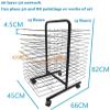 Drying Rack, Back-to-Back 26-Shelf Mobile Art Drying Rack with Wire Shelves for Works of Art, Black Powder Coated Finish, Ideal for Schools and Art Clubs view 2