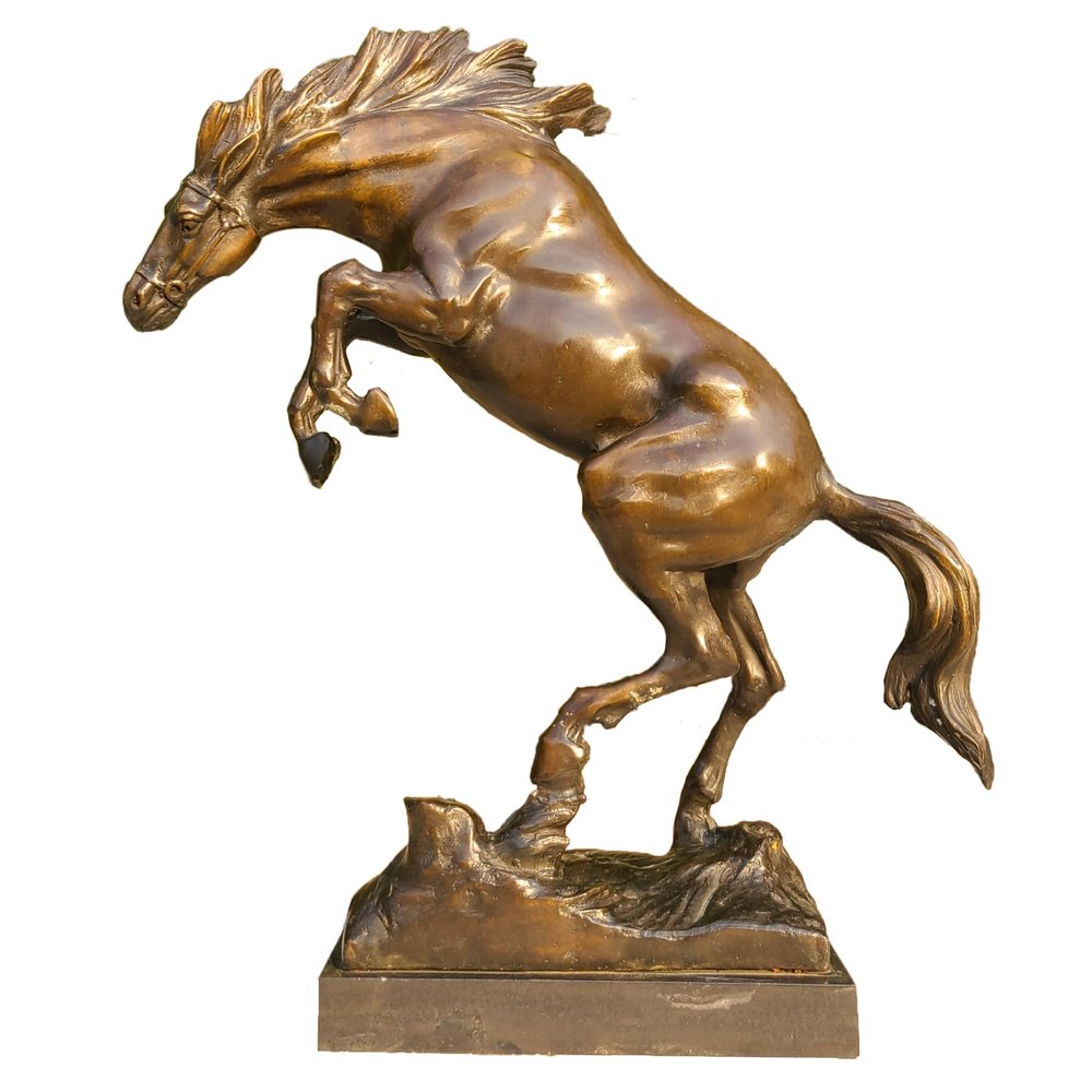 Running Horse Bronze Statue for Home Decor Animal Ornament 100% Bronze Sculpture Horse Art Figurine Decorative Sculpture