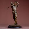 Bronze Sculpture Statue Golfer Figurines 100% Bronze Statue Handemade Art Collectible view 2