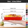 EUSOAR Disposable Ramekins with Lids, 25pcs 6.8oz 6.5"x2.5"x1.2" Aluminum Foil Mini Loaf Pans with LidsRectangle Cupcake Baking Cups Containers Wrappers, Dessert Cheesecake Creme Brulee Ramekins Pan view 2
