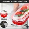 EUSOAR Disposable Ramekins with Lids, 25pcs 6.8oz 6.5"x2.5"x1.2" Aluminum Foil Mini Loaf Pans with LidsRectangle Cupcake Baking Cups Containers Wrappers, Dessert Cheesecake Creme Brulee Ramekins Pan view 4
