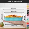 EUSOAR Baking Cups with Lids, 25pcs 6.8oz 6.5"x2.5"x1.2" Disposable Aluminum Foil Mini Loaf Cake Pans Tin with LidsCupcake Ramekins Baking Cups Containers Cheesecake Creme Brulee Ramekins Pan view 2