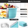 EUSOAR Baking Cups with Lids, 25pcs 6.8oz 6.5"x2.5"x1.2" Disposable Aluminum Foil Mini Loaf Cake Pans Tin with LidsCupcake Ramekins Baking Cups Containers Cheesecake Creme Brulee Ramekins Pan view 3