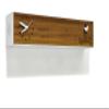 Modern Cuckoo Bird Clock, Solid Wood Iroko, Wooden Wall/Table Clock, Minimalist Wall Art, Contemporary Deco, City One-Story Big (Heart and Leaves) view 1