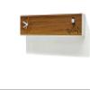 Modern Cuckoo Bird Clock, Solid Wood Iroko, Wooden Wall/Table Clock, Minimalist Wall Art, Contemporary Deco, City One-Story Big (Heart and Leaves) view 2