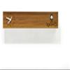 Modern Cuckoo Bird Clock, Solid Wood Iroko, Wooden Wall/Table Clock, Minimalist Wall Art, Contemporary Deco, City One-Story Big (Heart and Leaves) view 3