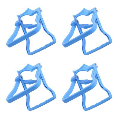 Angoily 4PCS Drinking Water Bottle Handle Bottle Carrier Lifter with Rubber Anti-Slip Holder Easy Lifting Water Bucket Handles (Blue)