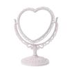 RUITASA Heart Shaped Cosmetic Mirror, Heart Shape Table Top Dressing Mirror, Double Sided Rotatable, Enlarged, Bathroom Bedroom Travel Mirror view 1