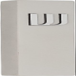 A&S Mezuzot Modern Concrete Mezuzah Case with Scroll, Easy Peel and Stick Mezuza (Grey+ Silver Shin, 5 Inches)