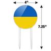 Acrylic Ukraine Country Flag Cake Topper Party Decoration for Wedding Anniversary Birthday Graduation view 2