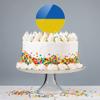 Acrylic Ukraine Country Flag Cake Topper Party Decoration for Wedding Anniversary Birthday Graduation view 4