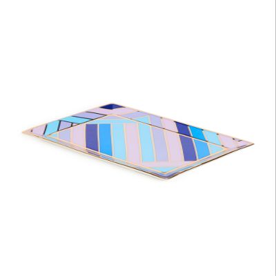 Jonathan Adler Scala Rectangle Tray, Blue/Lavender