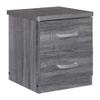 Better Home Products Cindy Faux Wood 2 Drawer Nightstand in Gray view 1